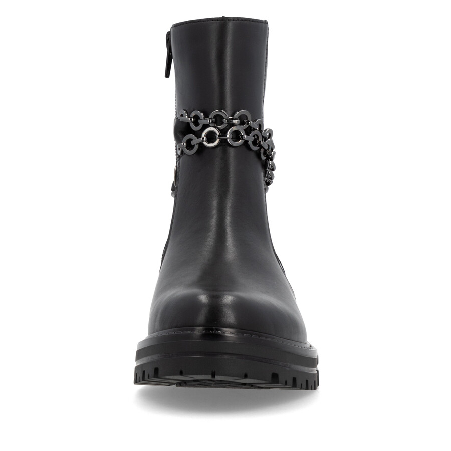botas negras con cremallera para mujer remonte d2285-00