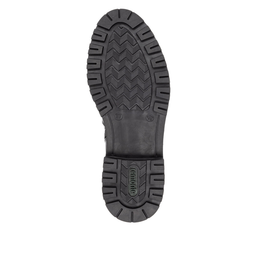 botas negras con cremallera para mujer remonte d2285-00