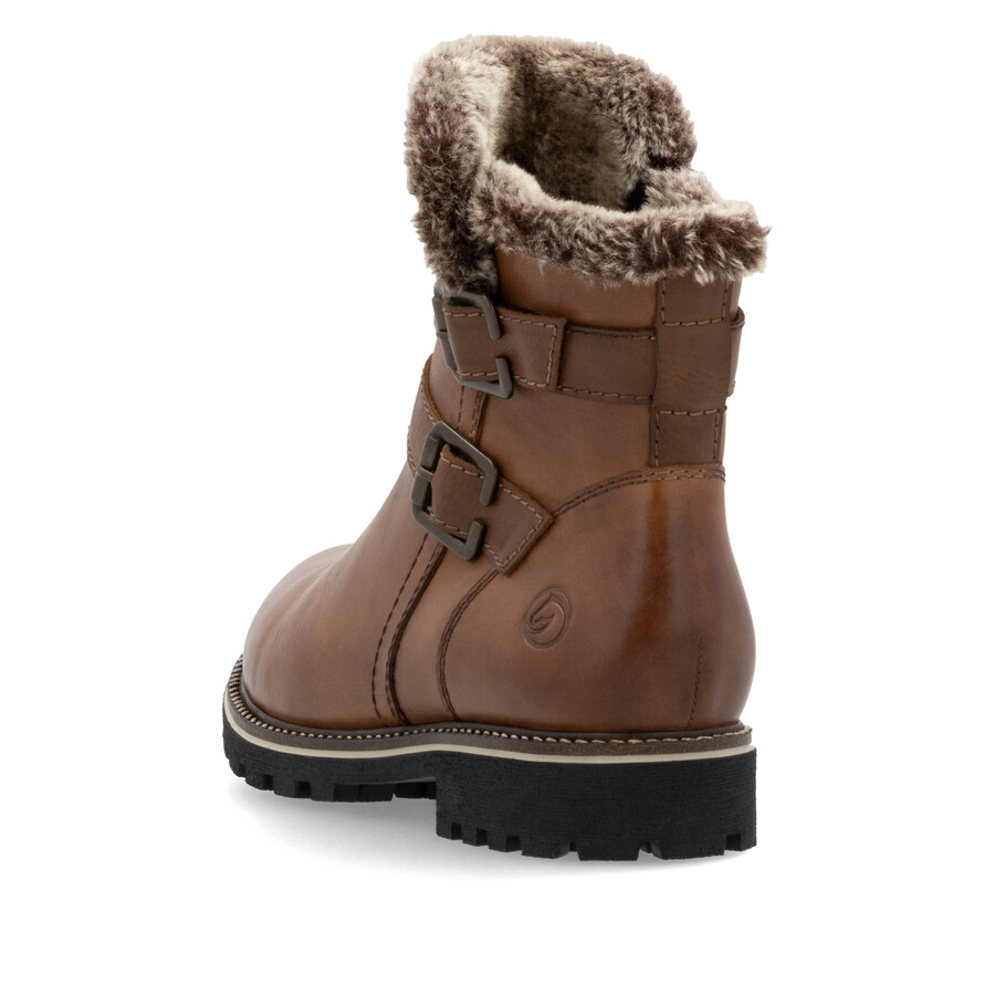 botas marrones con cremallera para mujer remonte d8484-24
