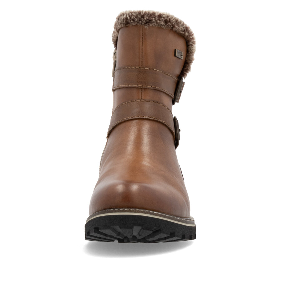 botas marrones con cremallera para mujer remonte d8484-24
