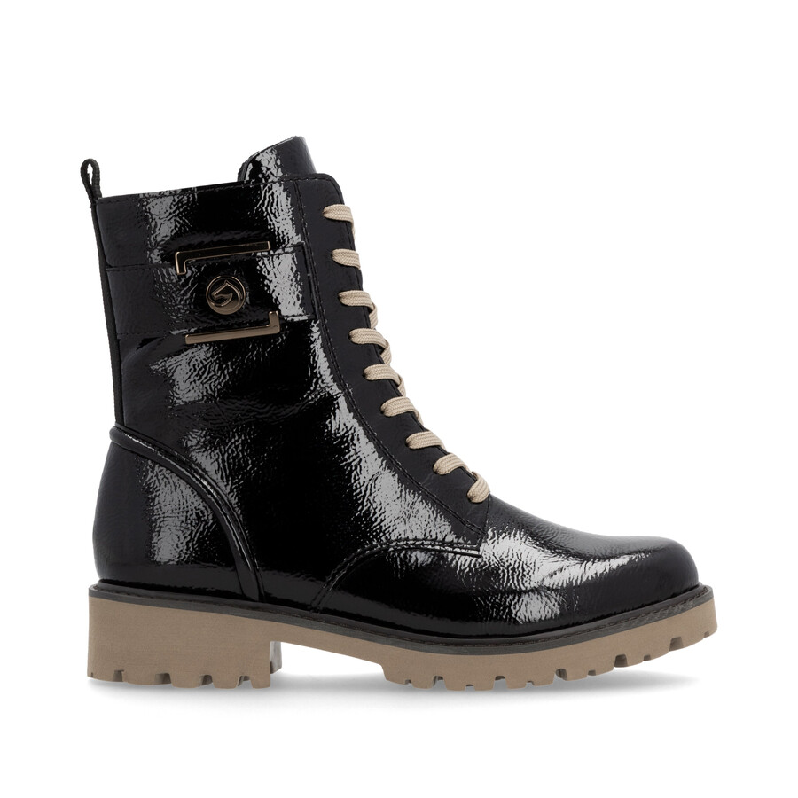 botas negras con cremallera para mujer remonte d8663-00