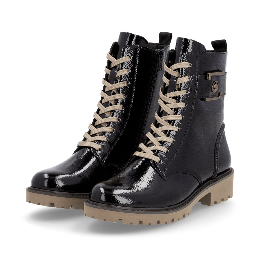 botas negras con cremallera para mujer remonte d8663-00
