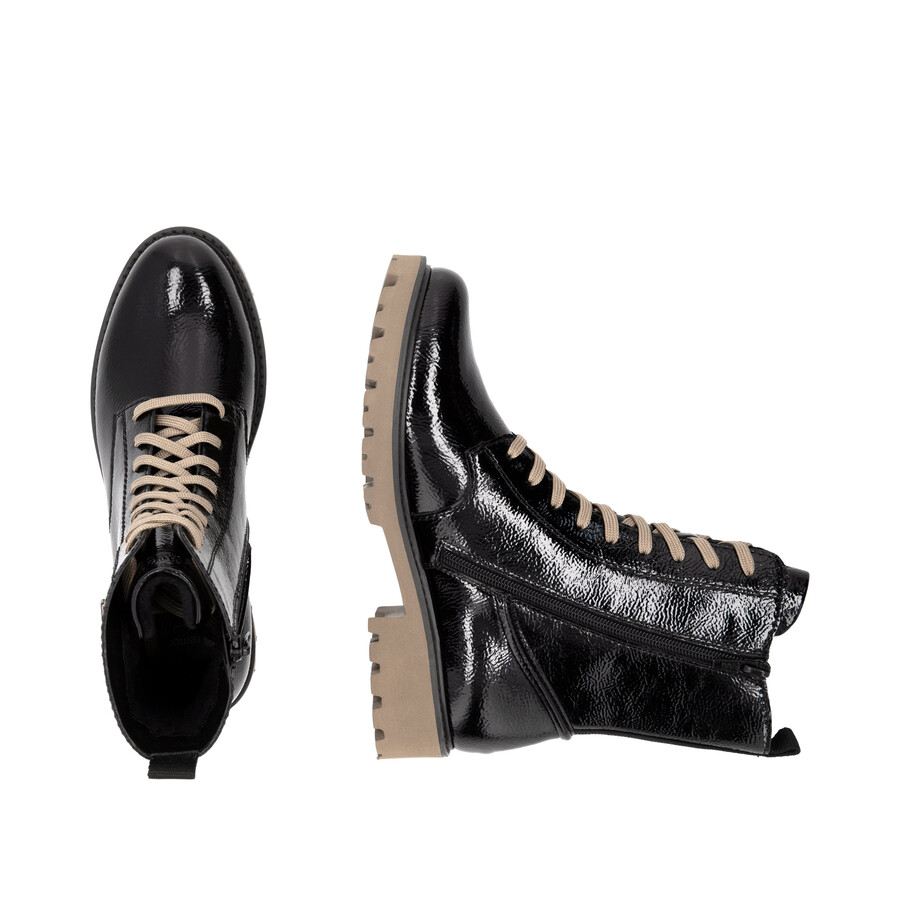 botas negras con cremallera para mujer remonte d8663-00