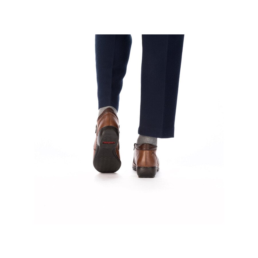botas marrones con cremallera para mujer rieker l3882-24