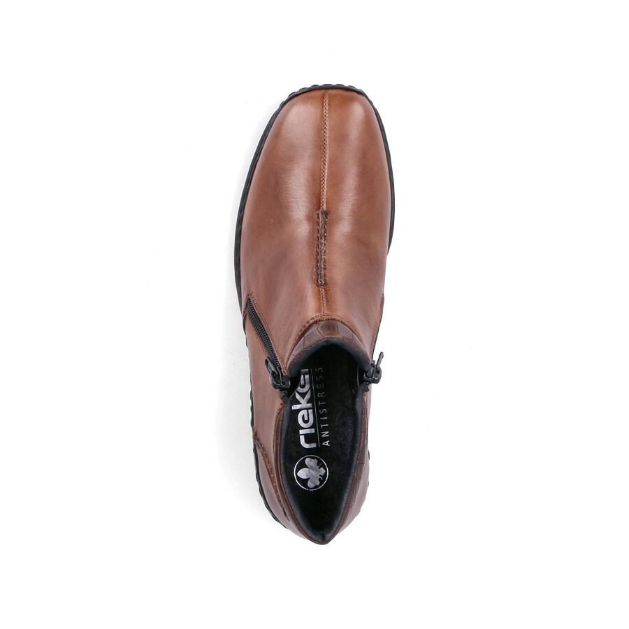 botas marrones con cremallera para mujer rieker l3882-24