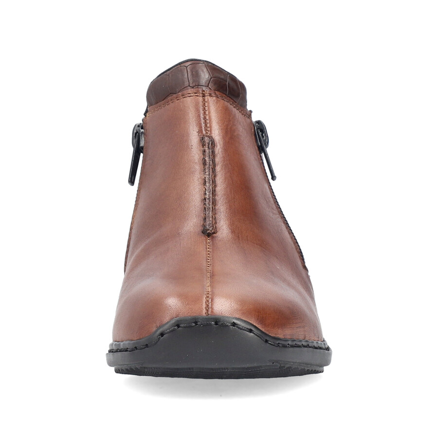 botas marrones con cremallera para mujer rieker l3882-24