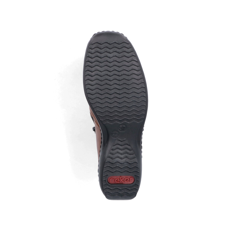 botas marrones con cremallera para mujer rieker l3882-24