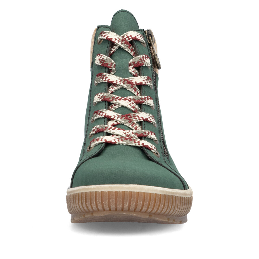 botas verdes con cremallera para mujer rieker n0709-54
