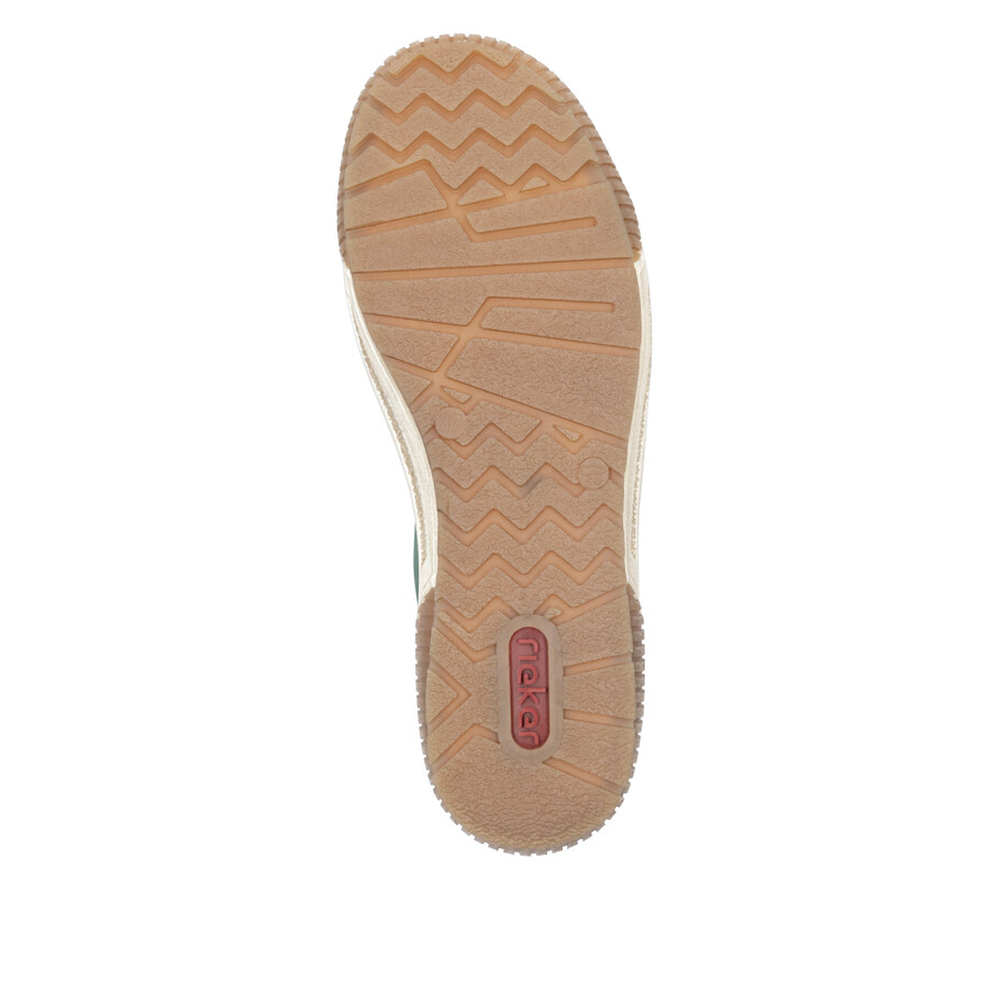 botas verdes con cremallera para mujer rieker n0709-54