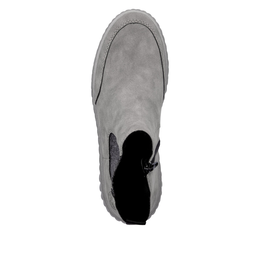 botas grises con cremallera para mujer rieker n2553-40