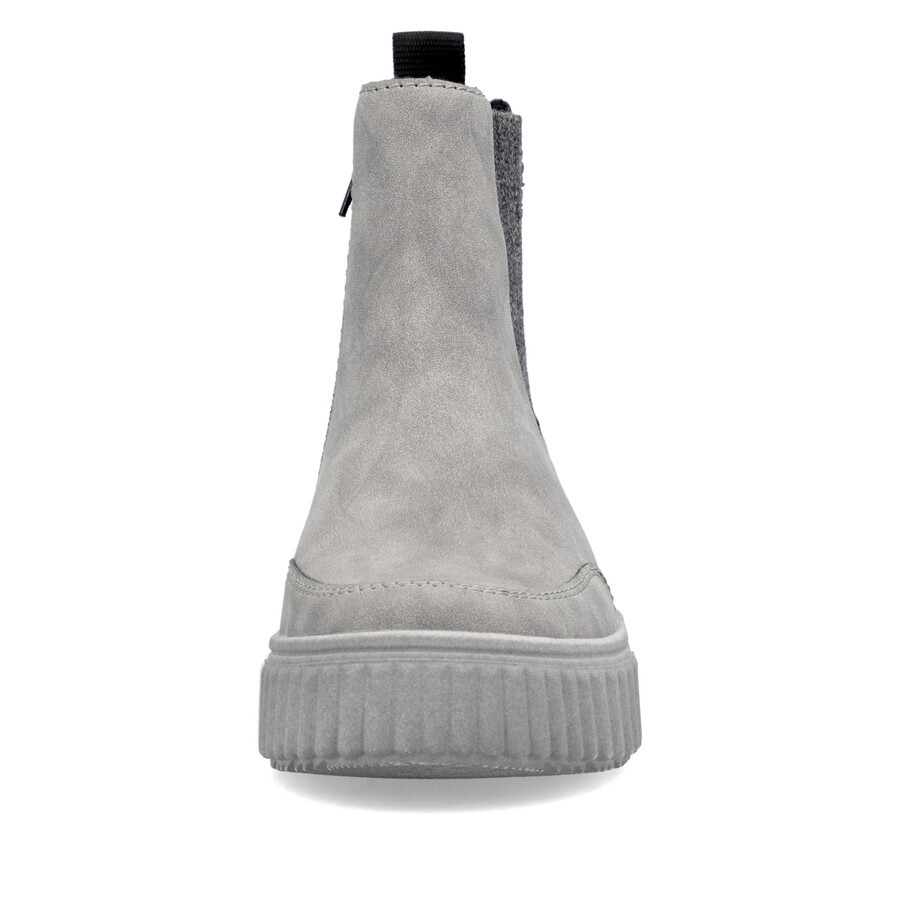 botas grises con cremallera para mujer rieker n2553-40
