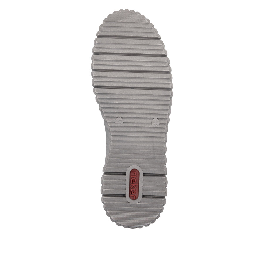 botas grises con cremallera para mujer rieker n2553-40