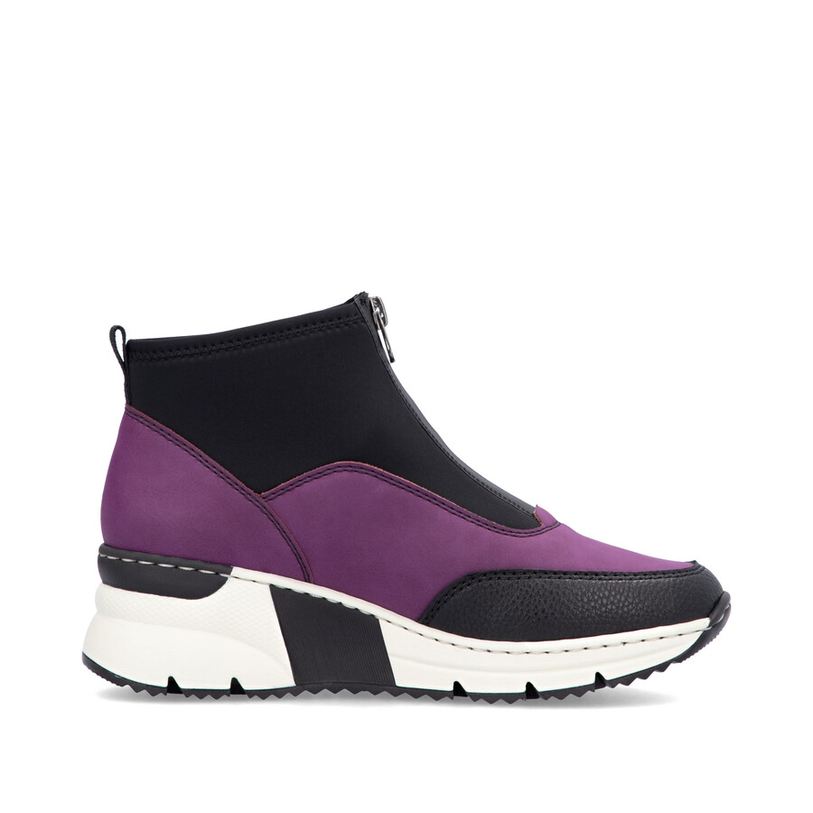 botas rosas con cremallera para mujer rieker n6352-30