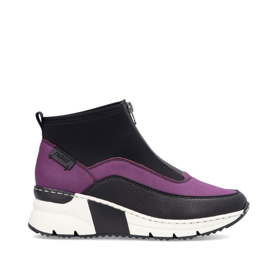 botas rosas con cremallera para mujer rieker n6352-30