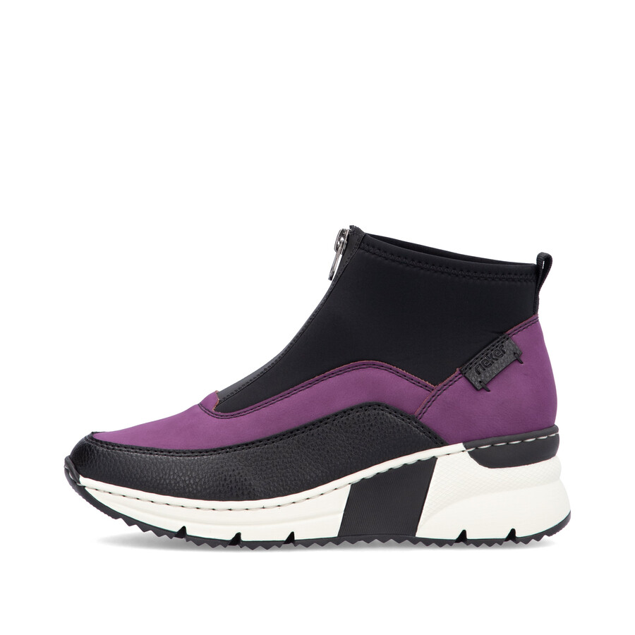 botas rosas con cremallera para mujer rieker n6352-30