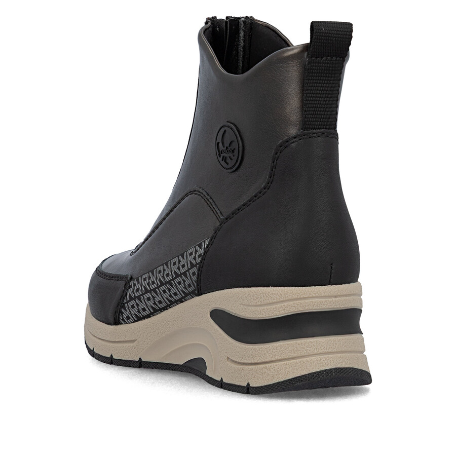 botas marrones con cremallera para mujer rieker n9381-60