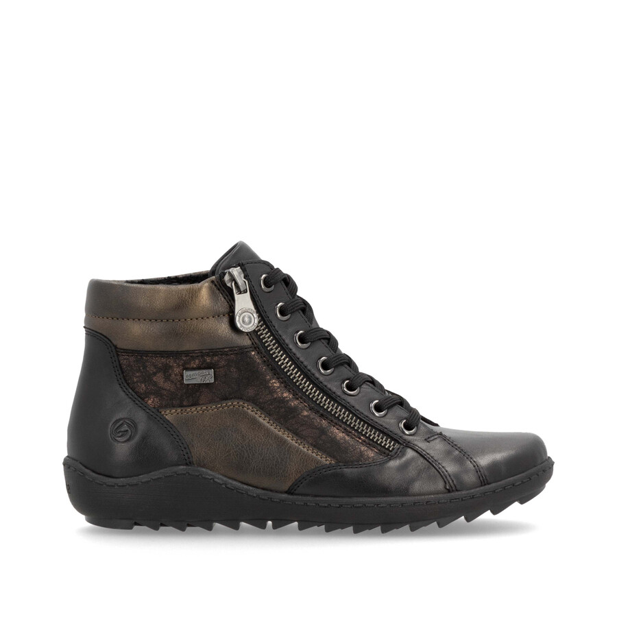 botas negras con cremallera para mujer remonte r1458-03