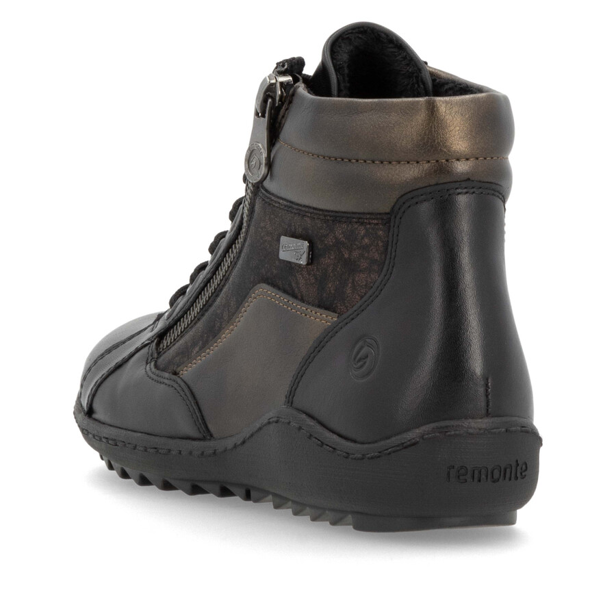 botas negras con cremallera para mujer remonte r1458-03