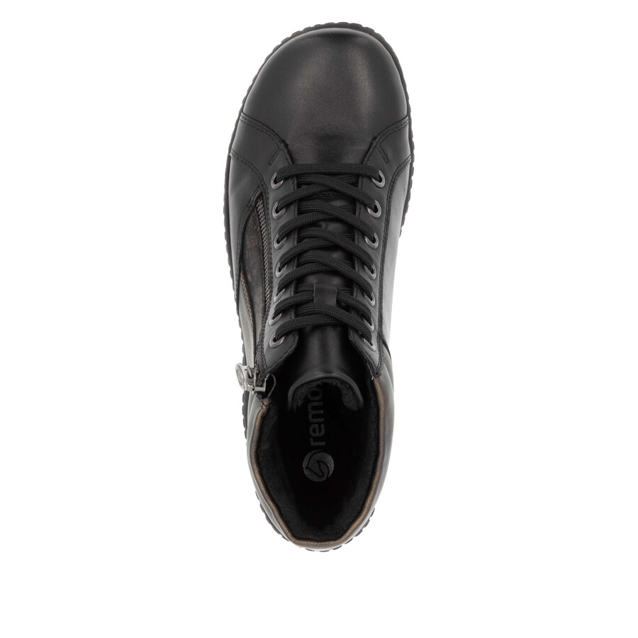 botas negras con cremallera para mujer remonte r1458-03