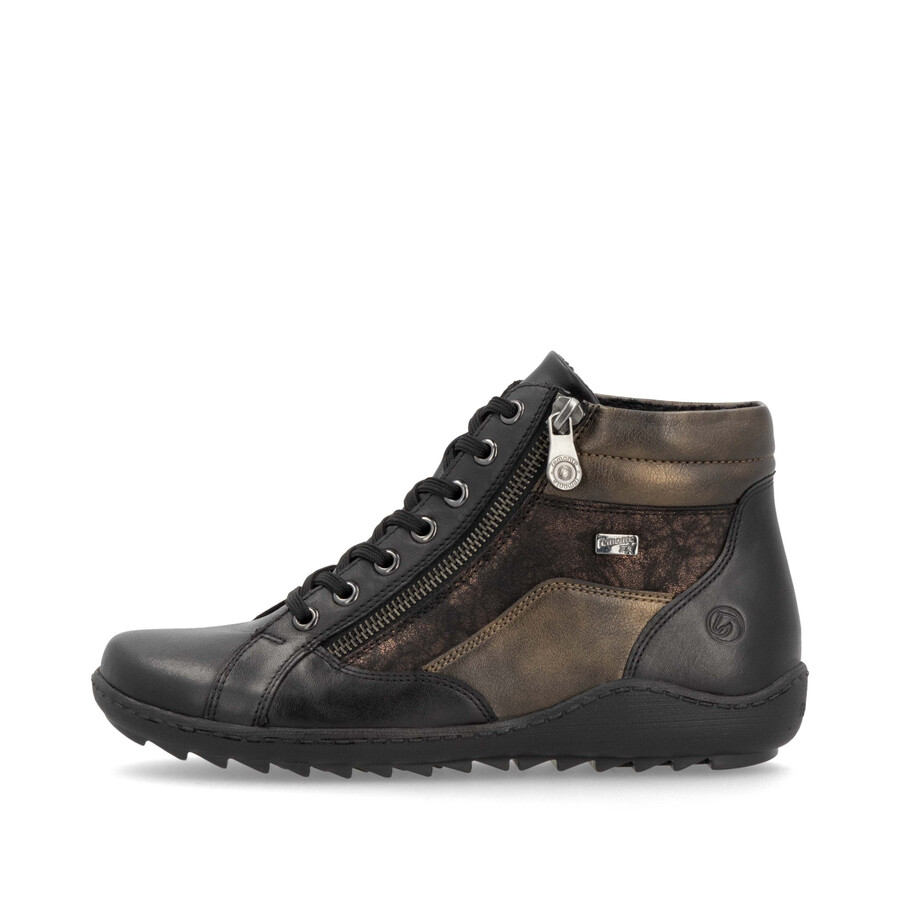 botas negras con cremallera para mujer remonte r1458-03