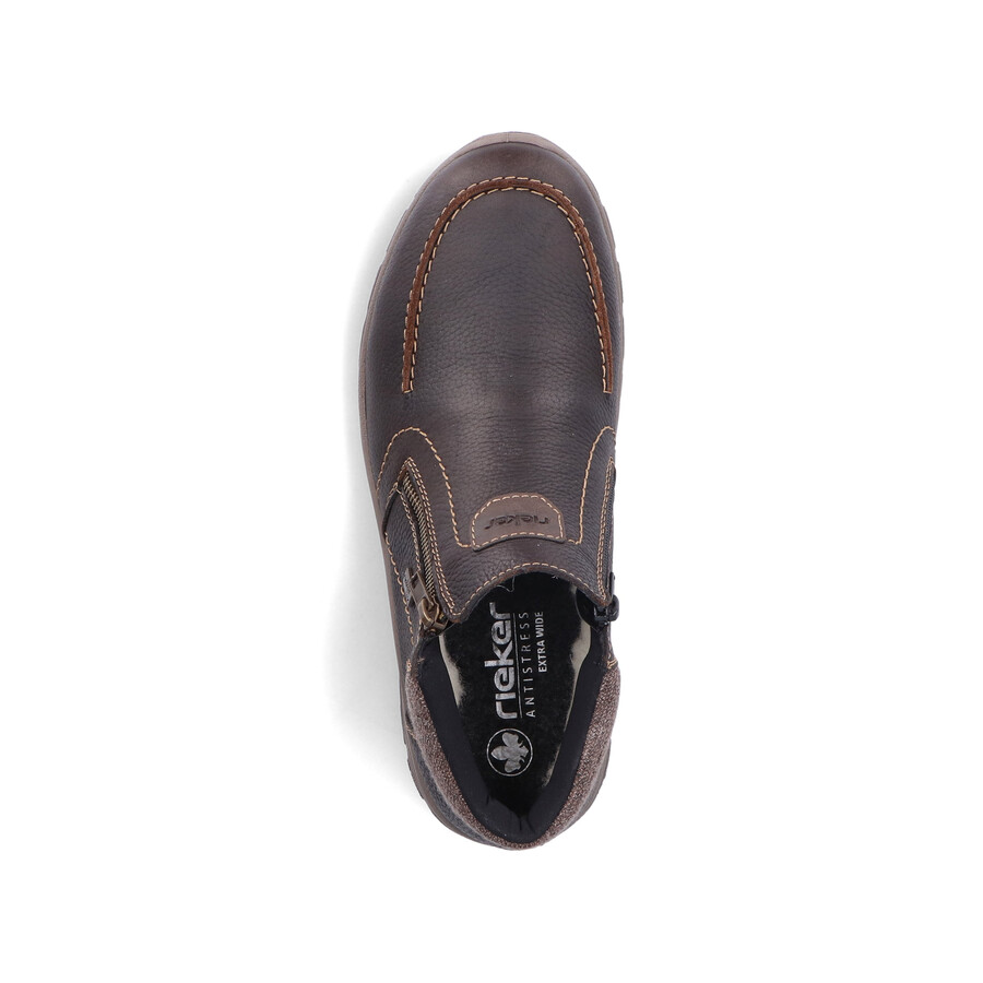 botas marrones con cremallera para hombre rieker 03660-25
