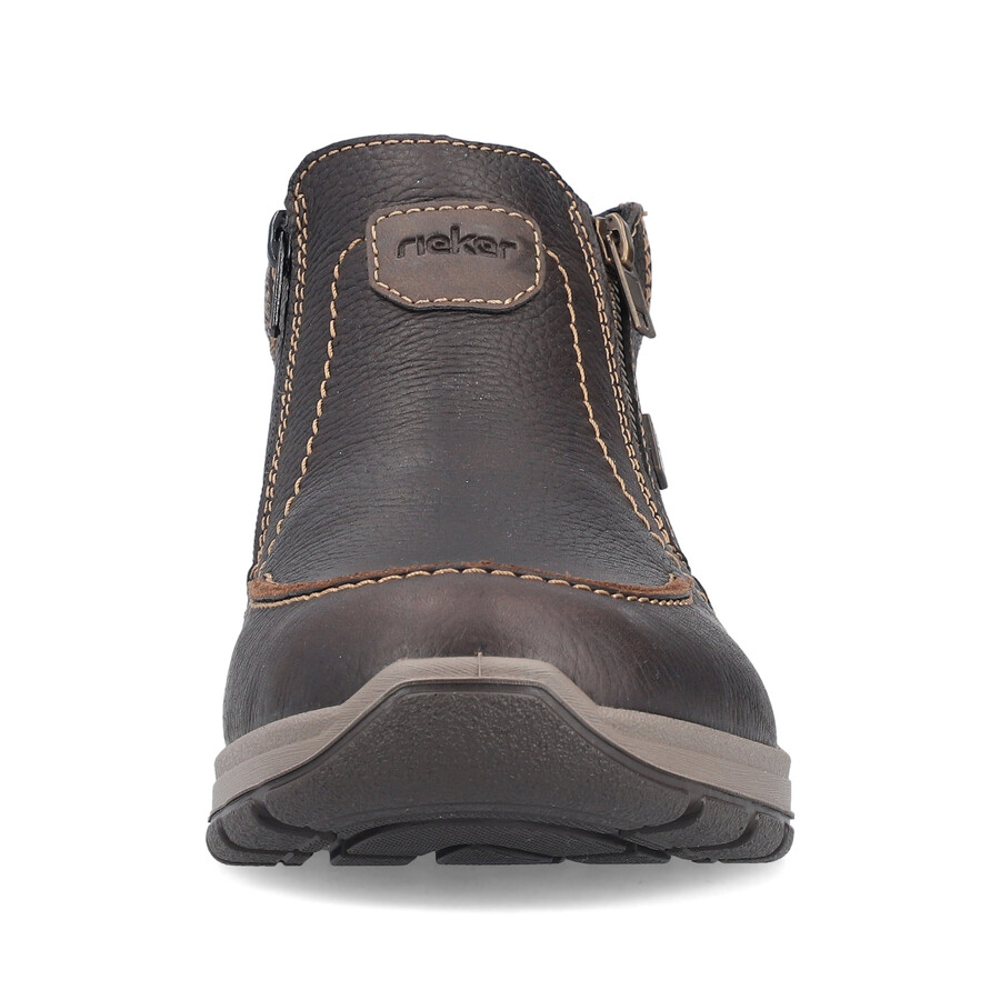 botas marrones con cremallera para hombre rieker 03660-25