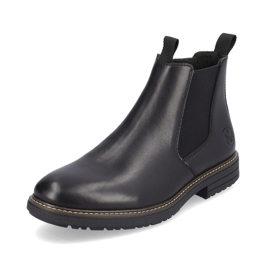 botas negras con cremallera para hombre rieker 33180-00