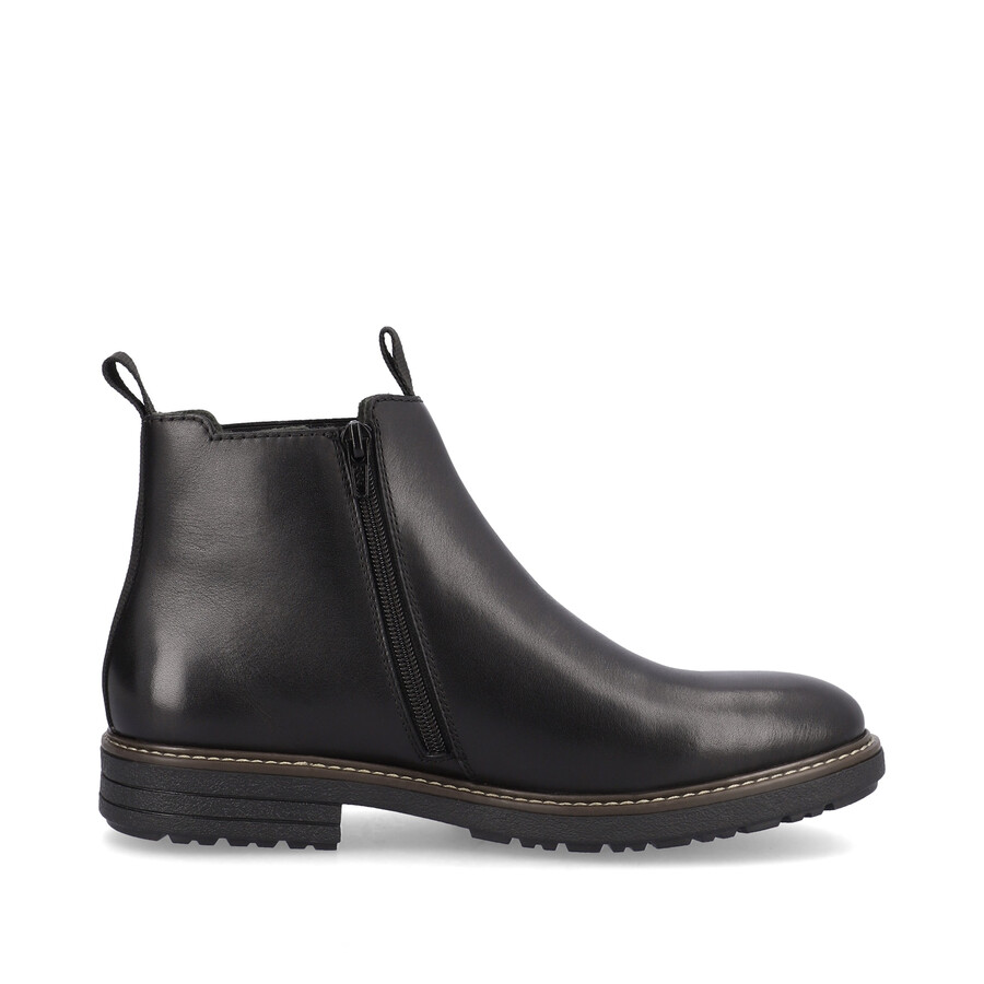 botas negras con cremallera para hombre rieker 33180-00
