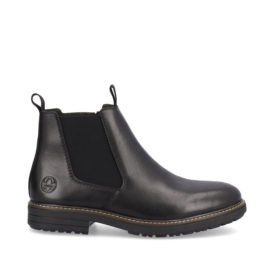 botas negras con cremallera para hombre rieker 33180-00