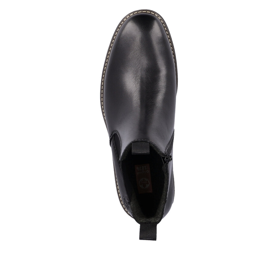 botas negras con cremallera para hombre rieker 33180-00