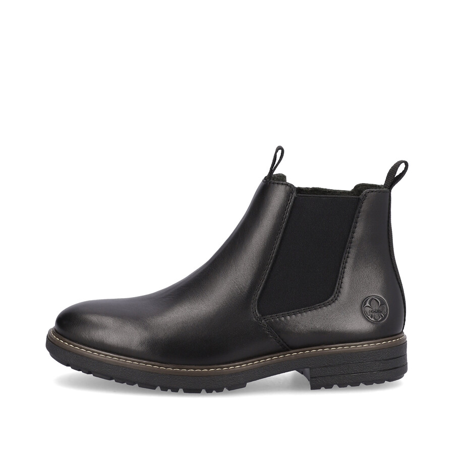 botas negras con cremallera para hombre rieker 33180-00