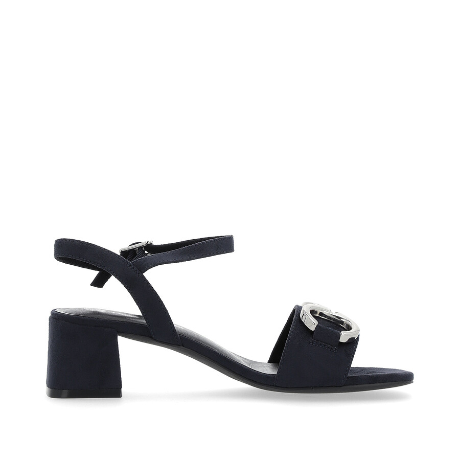 sandalias con hebilla azul para mujer remonte d1l50-14