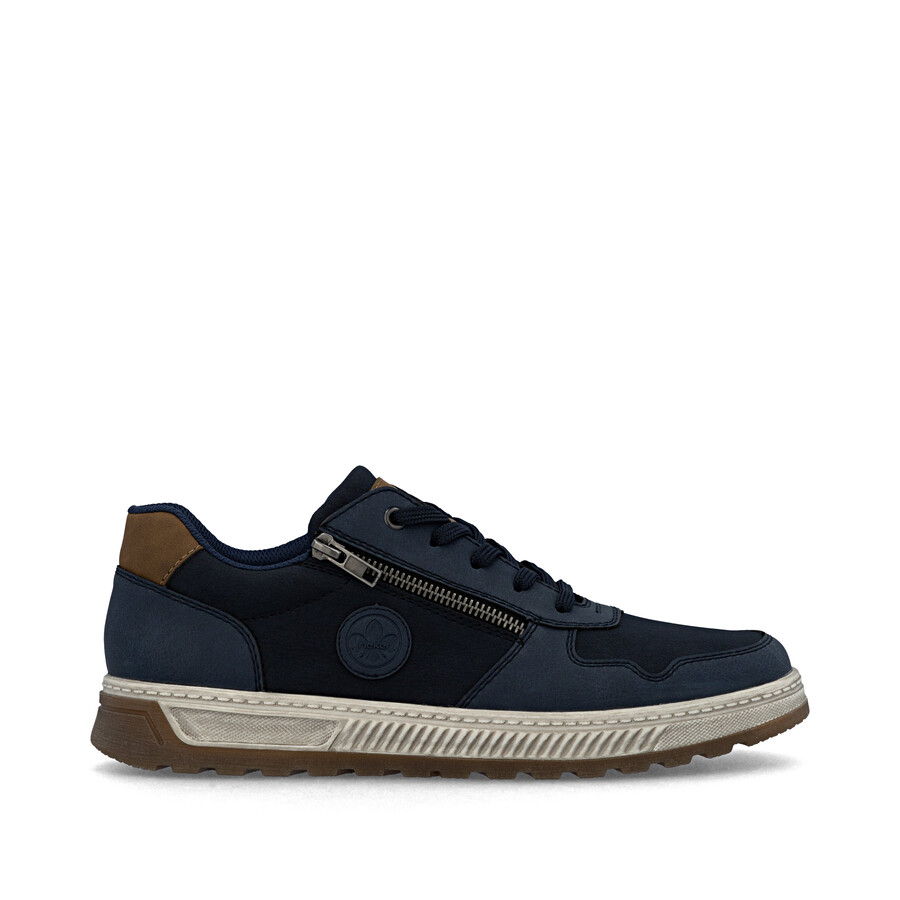zapatos azules con cremallera para hombre rieker 37029-14
