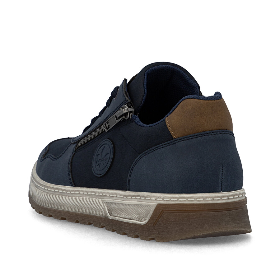 zapatos azules con cremallera para hombre rieker 37029-14