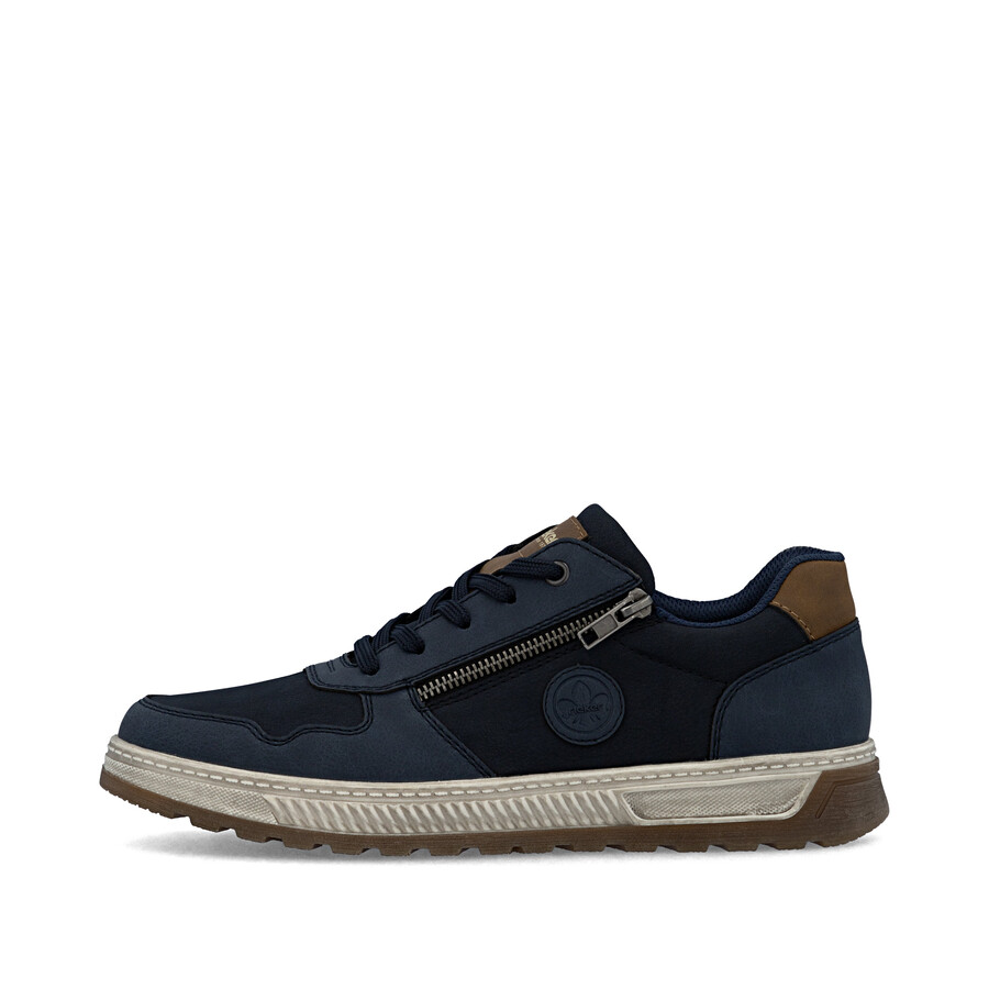 zapatos azules con cremallera para hombre rieker 37029-14