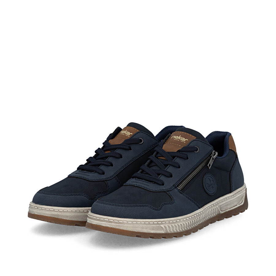 zapatos azules con cremallera para hombre rieker 37029-14