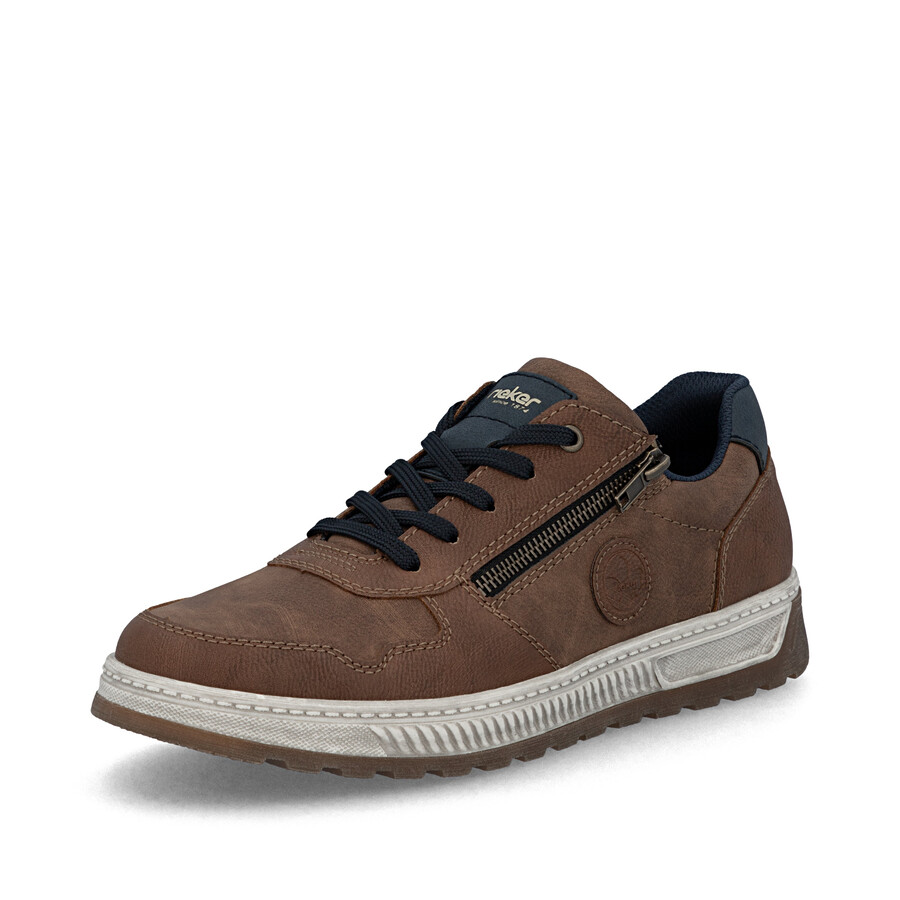 zapatos marrones con cremallera para hombre rieker 37029-24