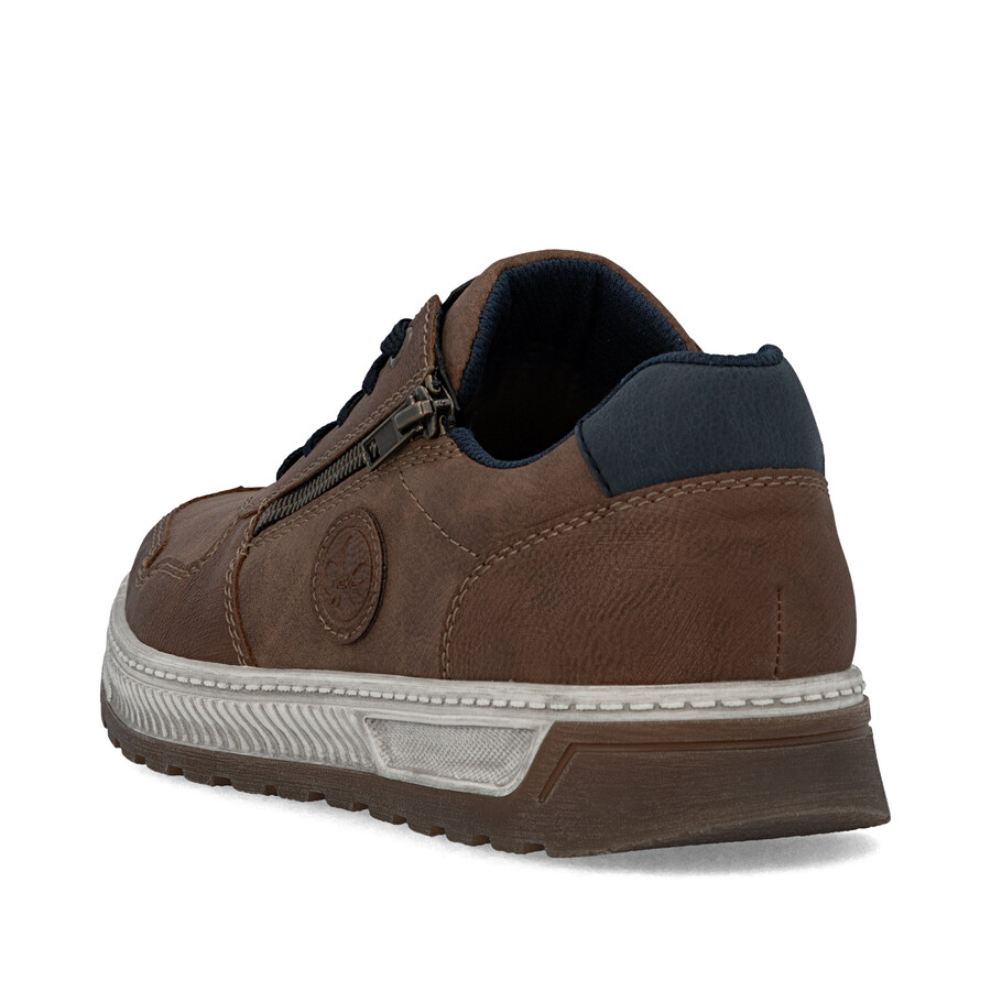 zapatos marrones con cremallera para hombre rieker 37029-24