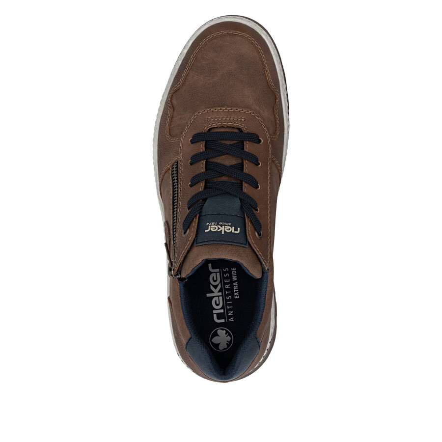 zapatos marrones con cremallera para hombre rieker 37029-24