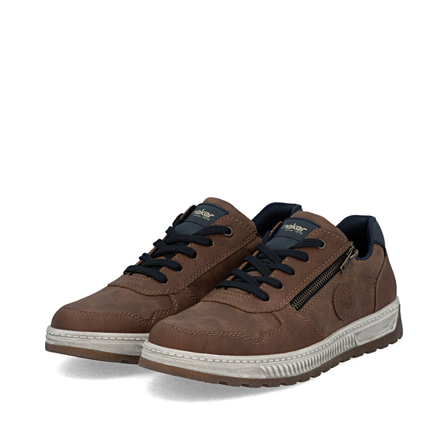 zapatos marrones con cremallera para hombre rieker 37029-24