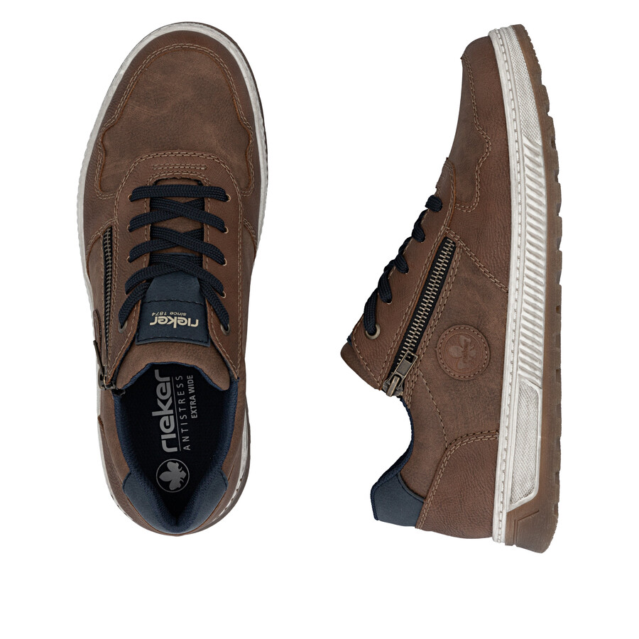 zapatos marrones con cremallera para hombre rieker 37029-24