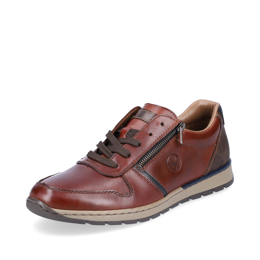 zapatos marrones con cremallera para hombre rieker b2112-25