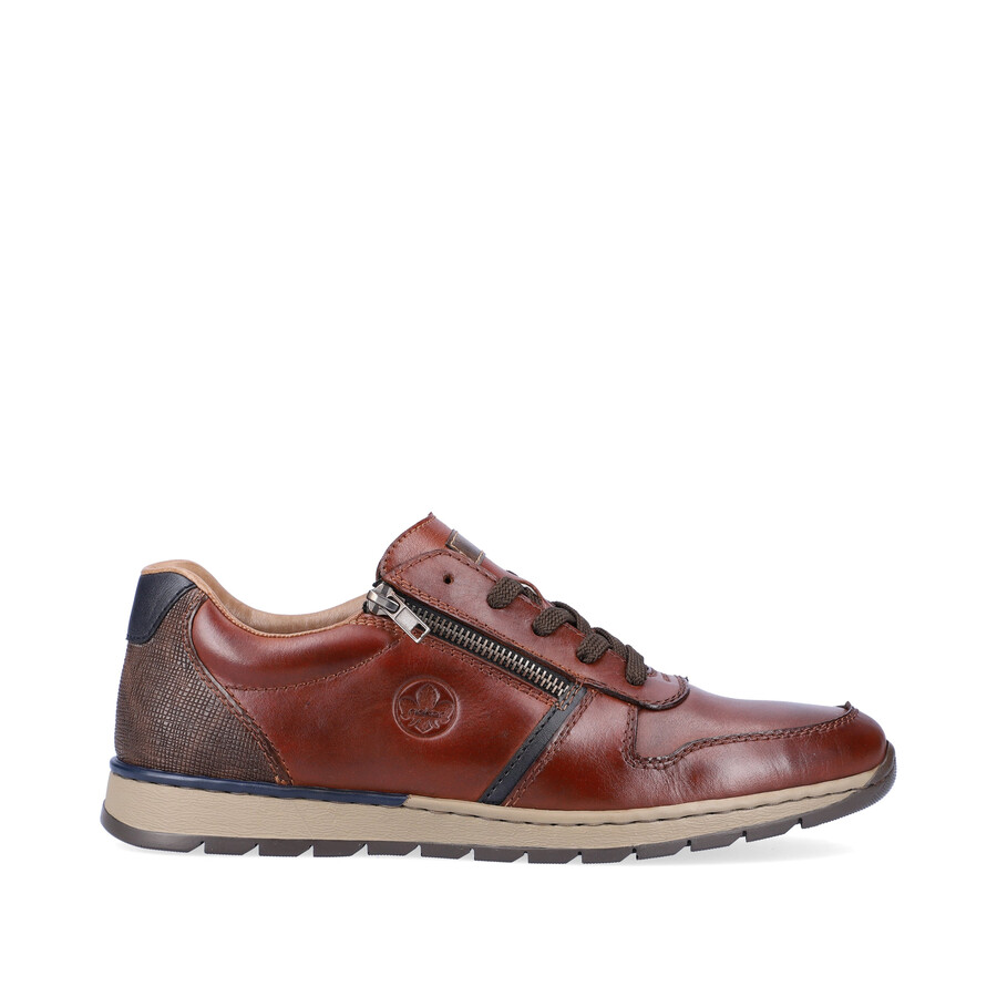 zapatos marrones con cremallera para hombre rieker b2112-25