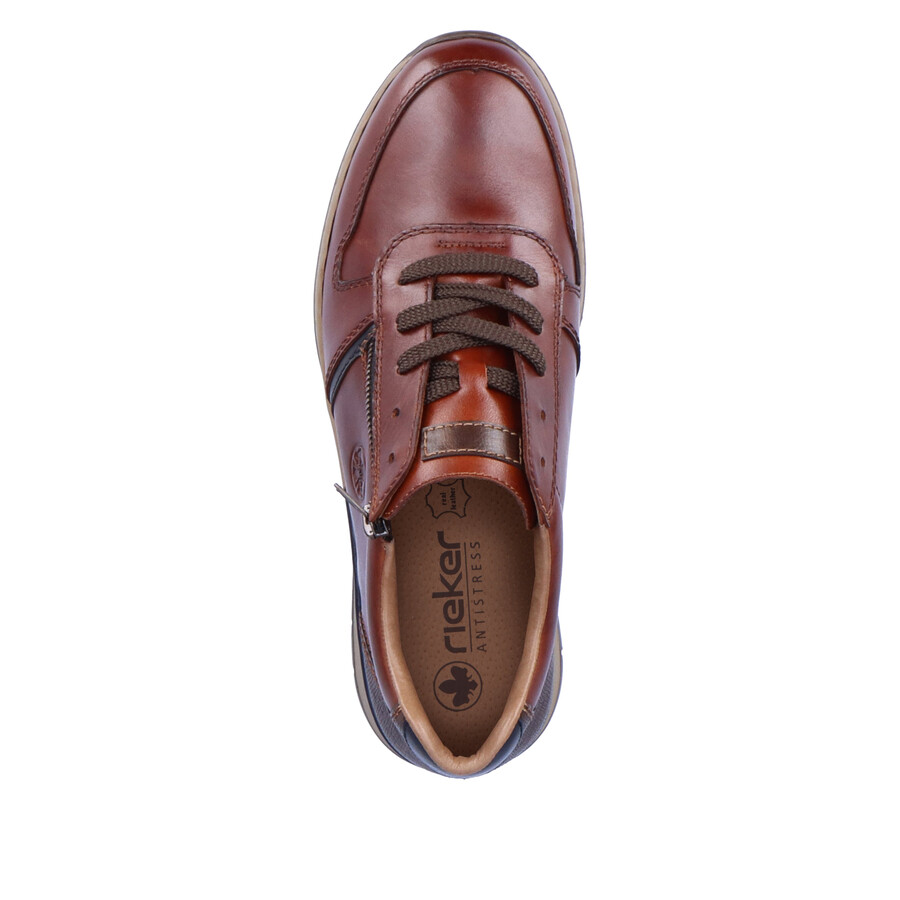 zapatos marrones con cremallera para hombre rieker b2112-25