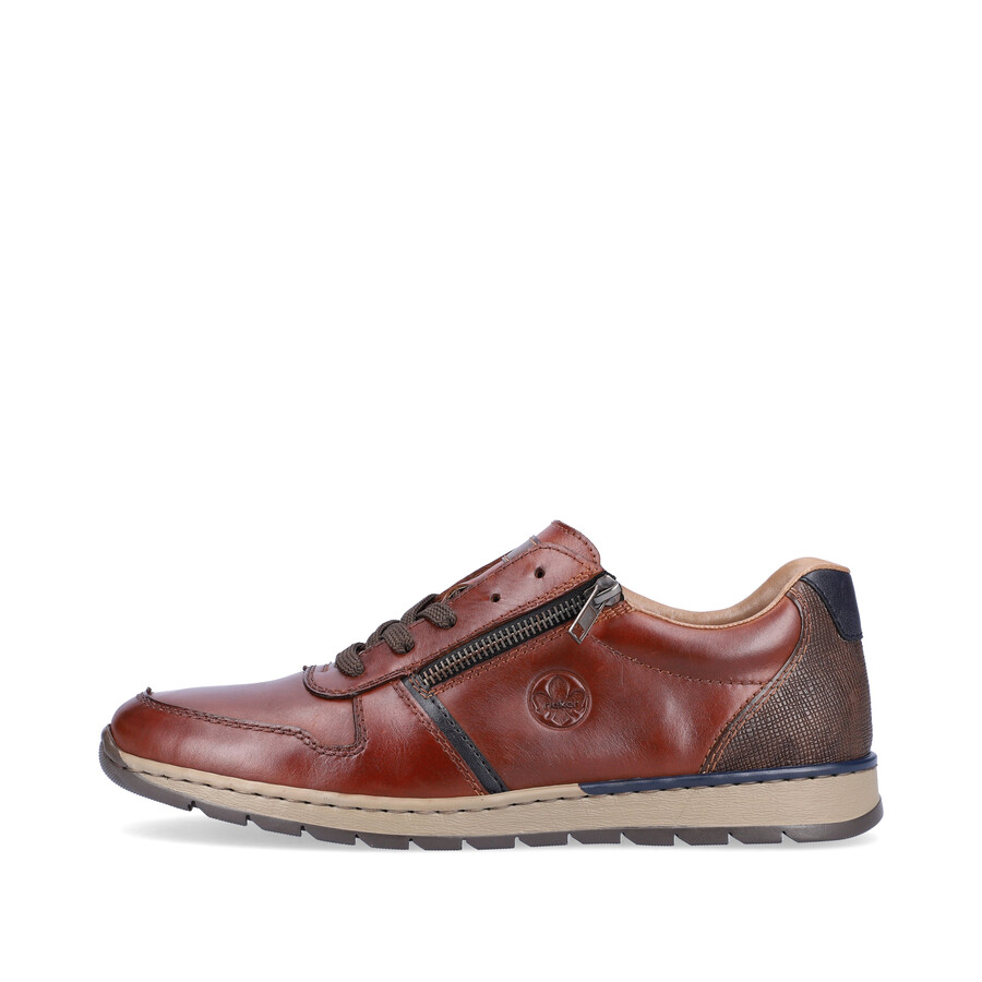 zapatos marrones con cremallera para hombre rieker b2112-25