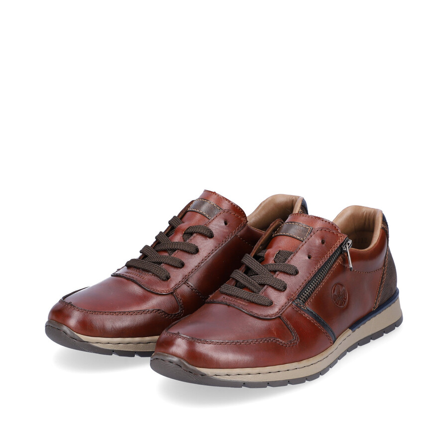zapatos marrones con cremallera para hombre rieker b2112-25