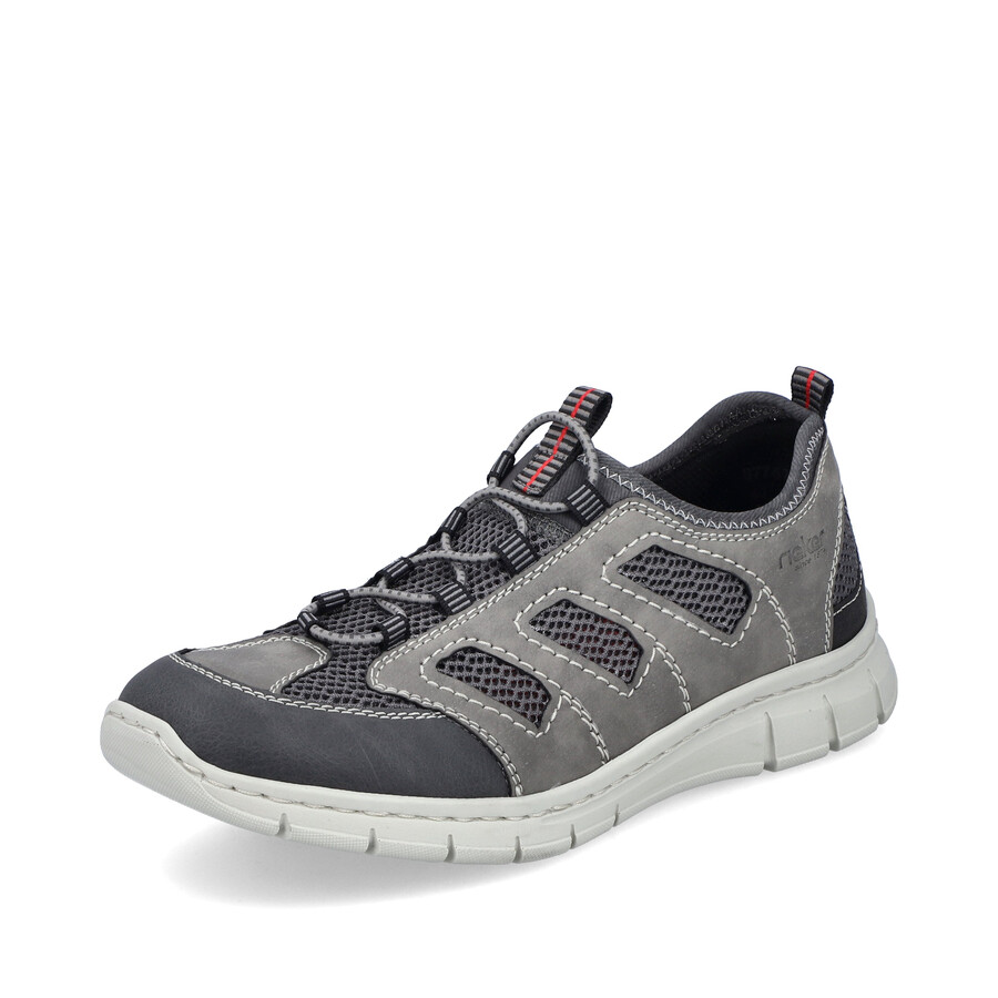 zapatos elásticos grises para hombre rieker b7762-45