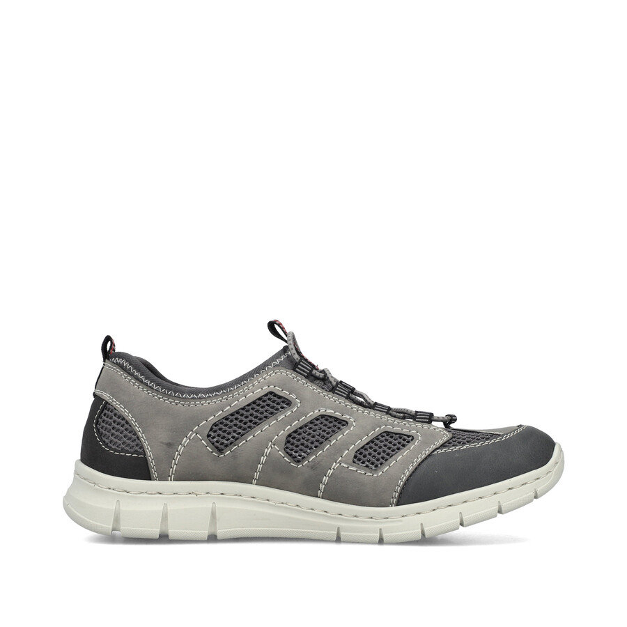 zapatos elásticos grises para hombre rieker b7762-45