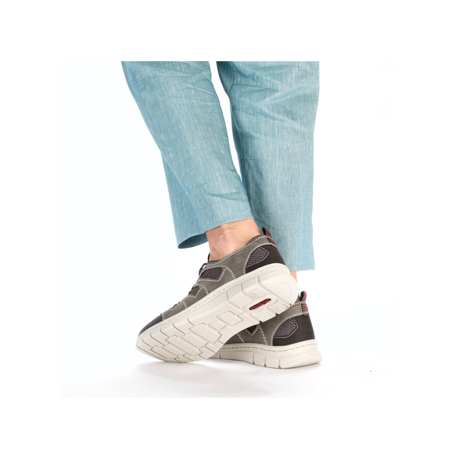 zapatos elásticos grises para hombre rieker b7762-45