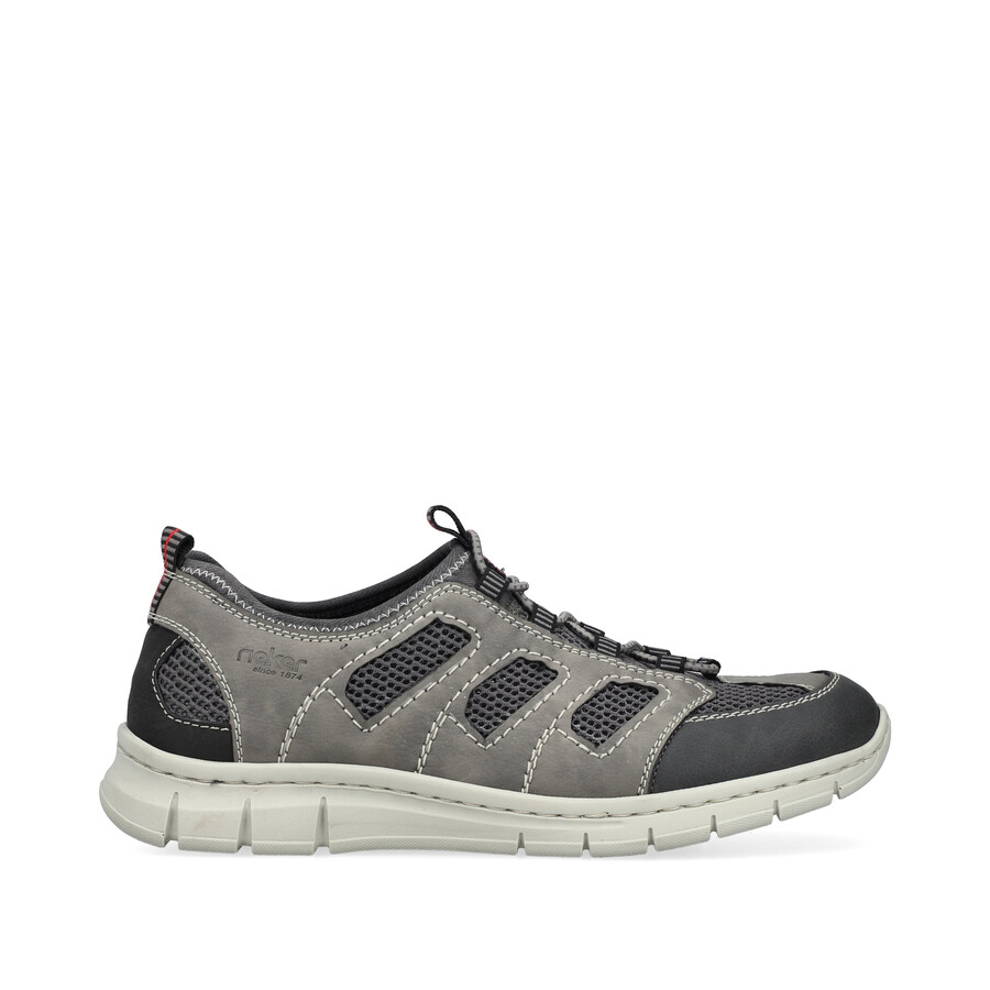 zapatos elásticos grises para hombre rieker b7762-45